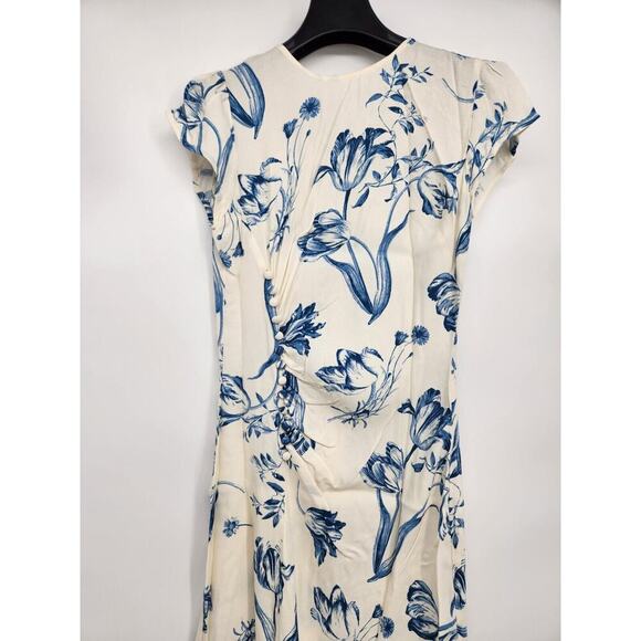NWD Reformation Frasier Button Floral Print Cap Sleeve Midi Dress Size 4 LISSE - Picture 2 of 13